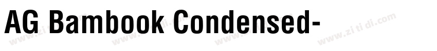 AG Bambook Condensed字体转换